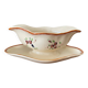 Large antique sauceboat in Longchamp earthenware.