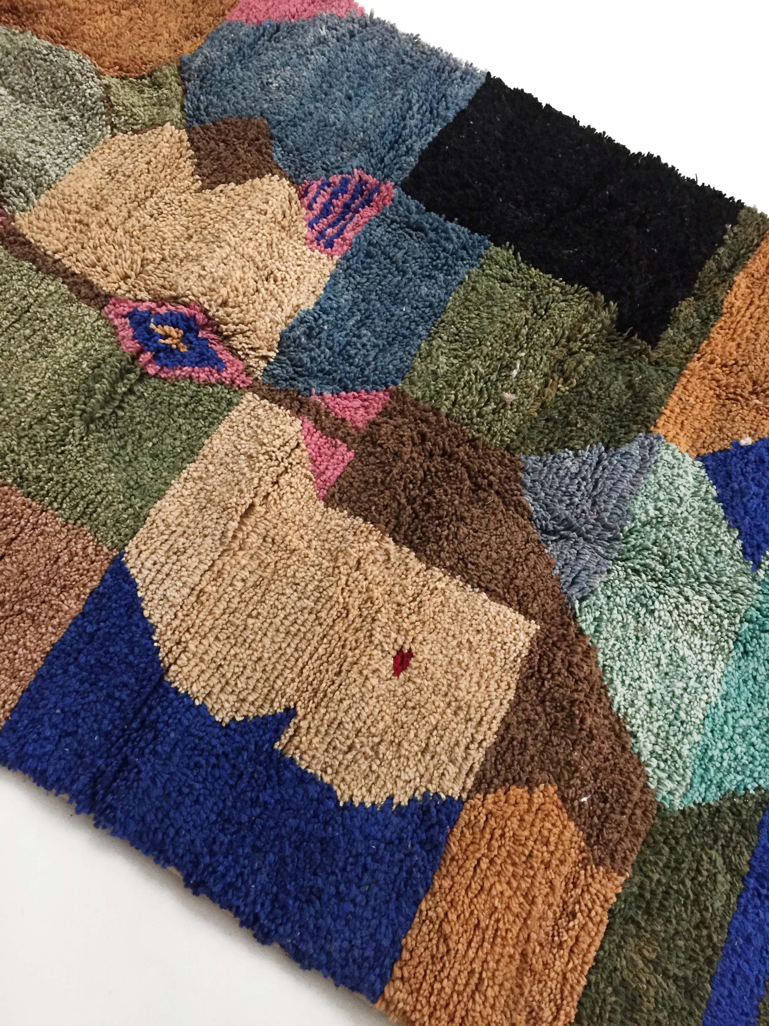 Moroccan berber boujaad carpet with colorful patterns 247x157cm