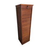 Vintage curtain binder in solid brown oak year 50