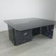 Table basse design années 80 vintage marbre verre