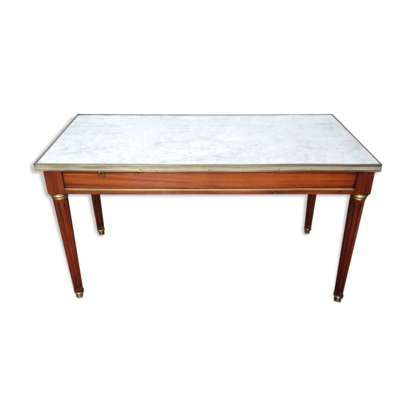 Louis XVI-style white marble coffee table