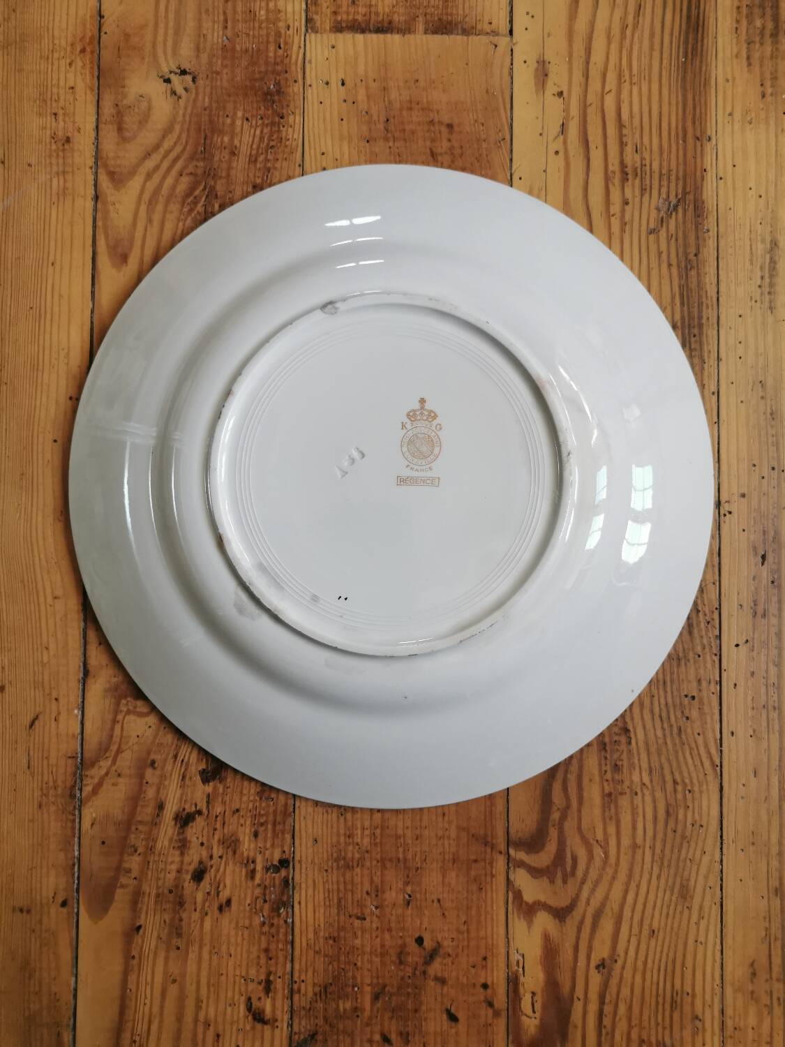 Vintage round dish K&G Lunéville, Regency