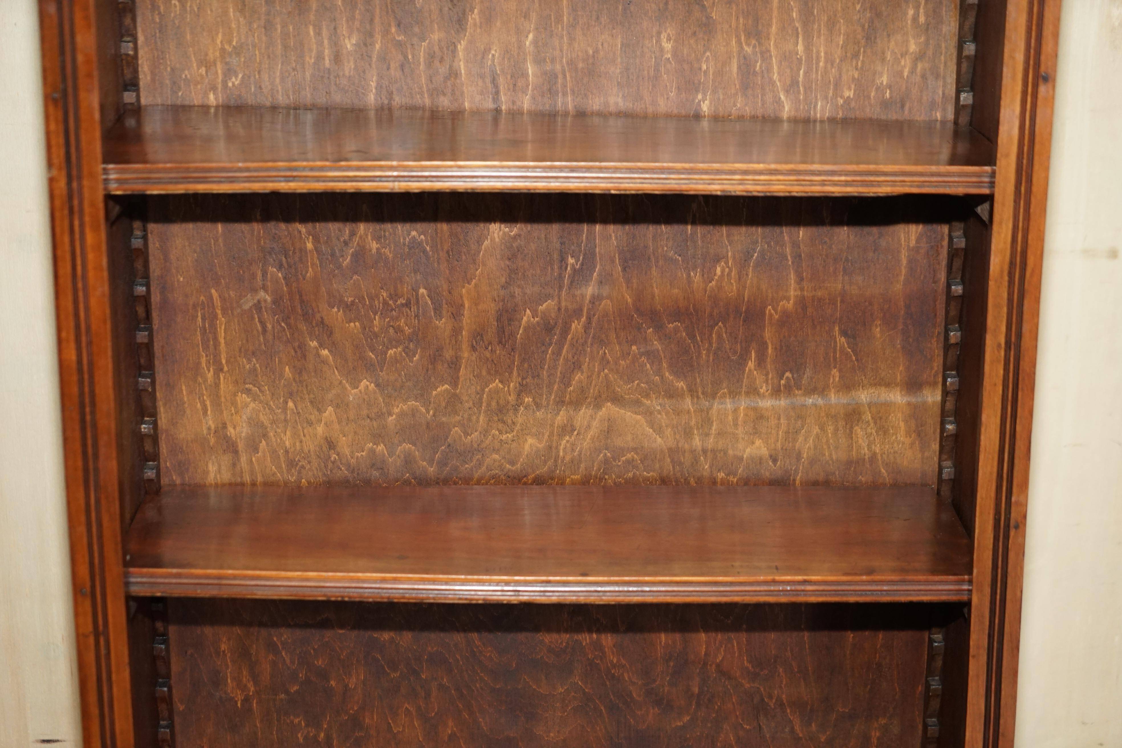 Pair of Regency Period Miniature Bookcases in Hardwood, Brass and Marble