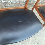 SAX set of 4 vintage Scandinavian chairs, teak and skai furniture
