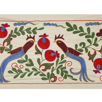 Vintage Turkish rug hand-knotted 44x95 cm