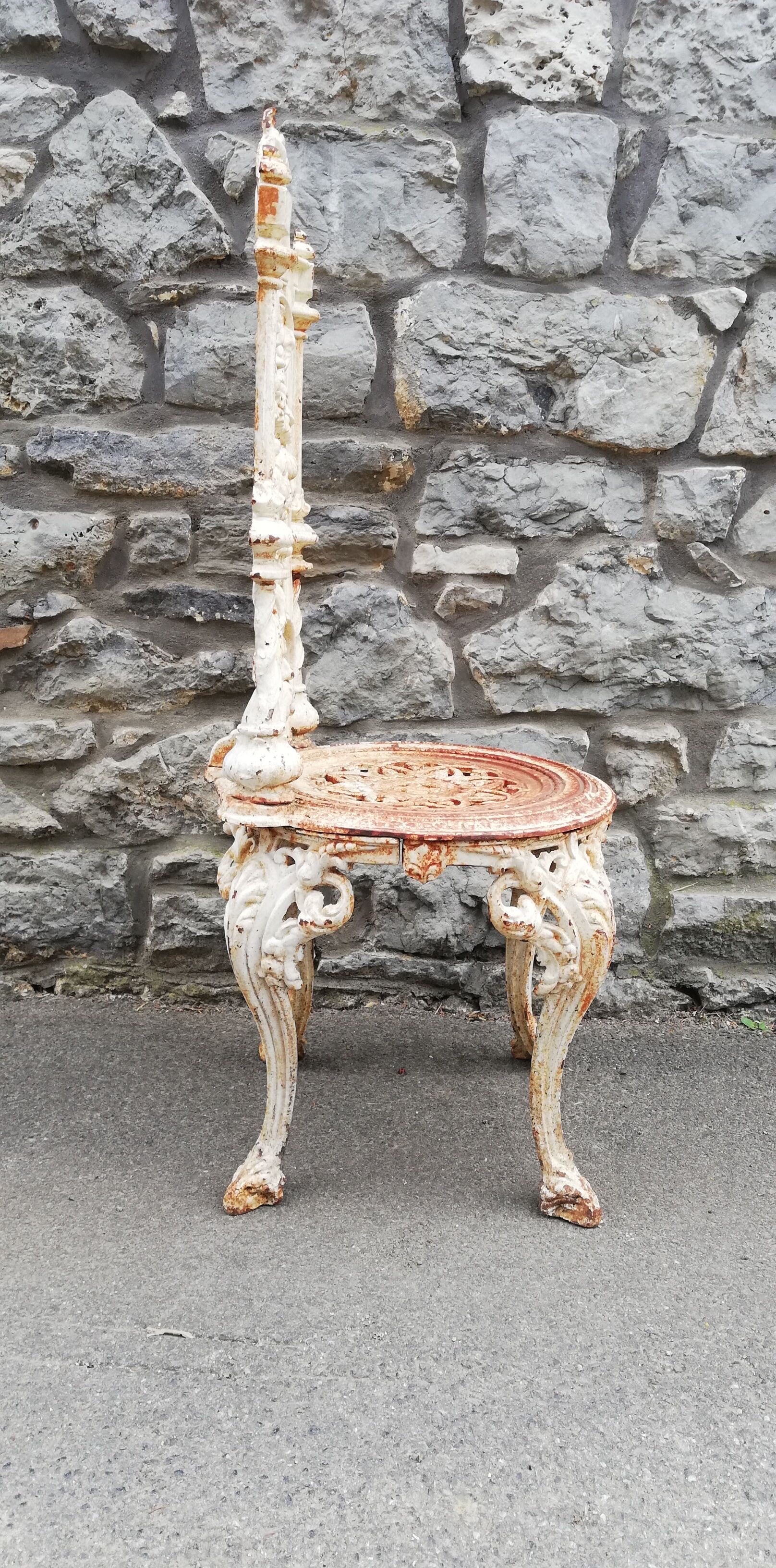 1900 iron cast iron garden chair