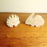 Fratelli Manelli 1970 travertine figurines