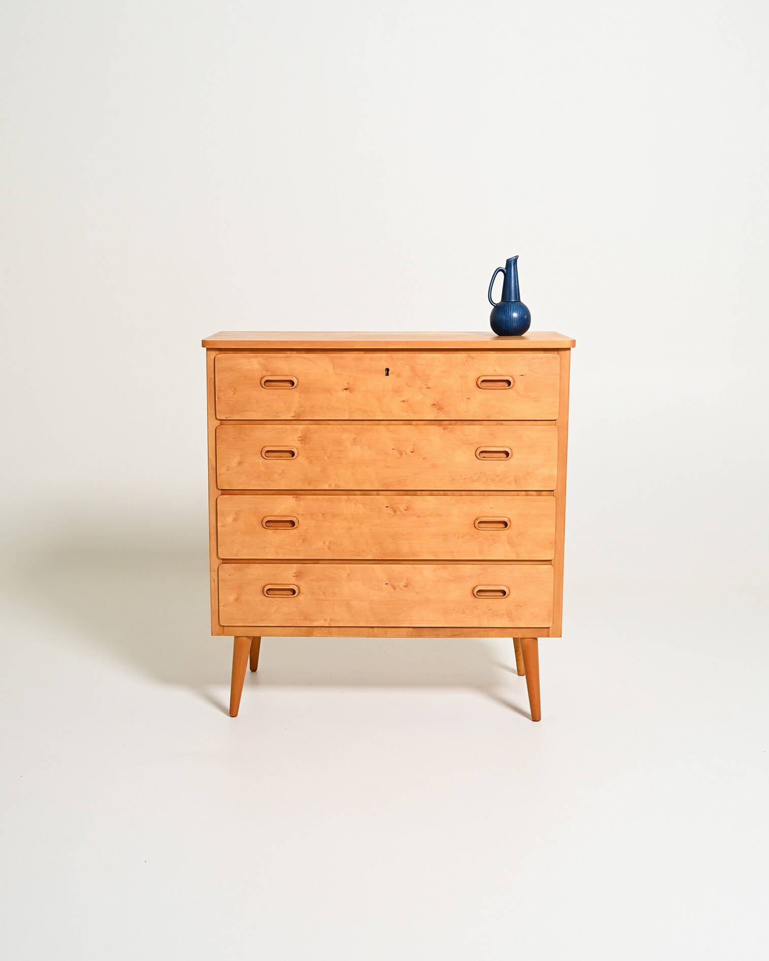 Scandinavian birch chest of drawers, 1950s–1960s