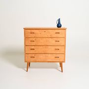 Commode en bouleau scandinave, années 1950-1960