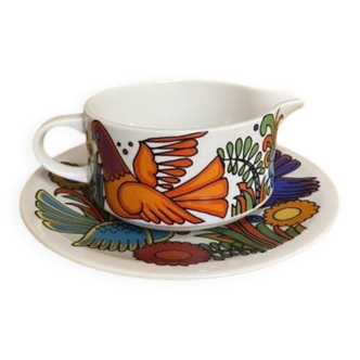 Vintage Acapulco pot with saucer