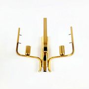 Pair Of Large Scandinavian Glass & Brass Leaf Wall Lights/Sconces By Carl Fagerlund, 1960s