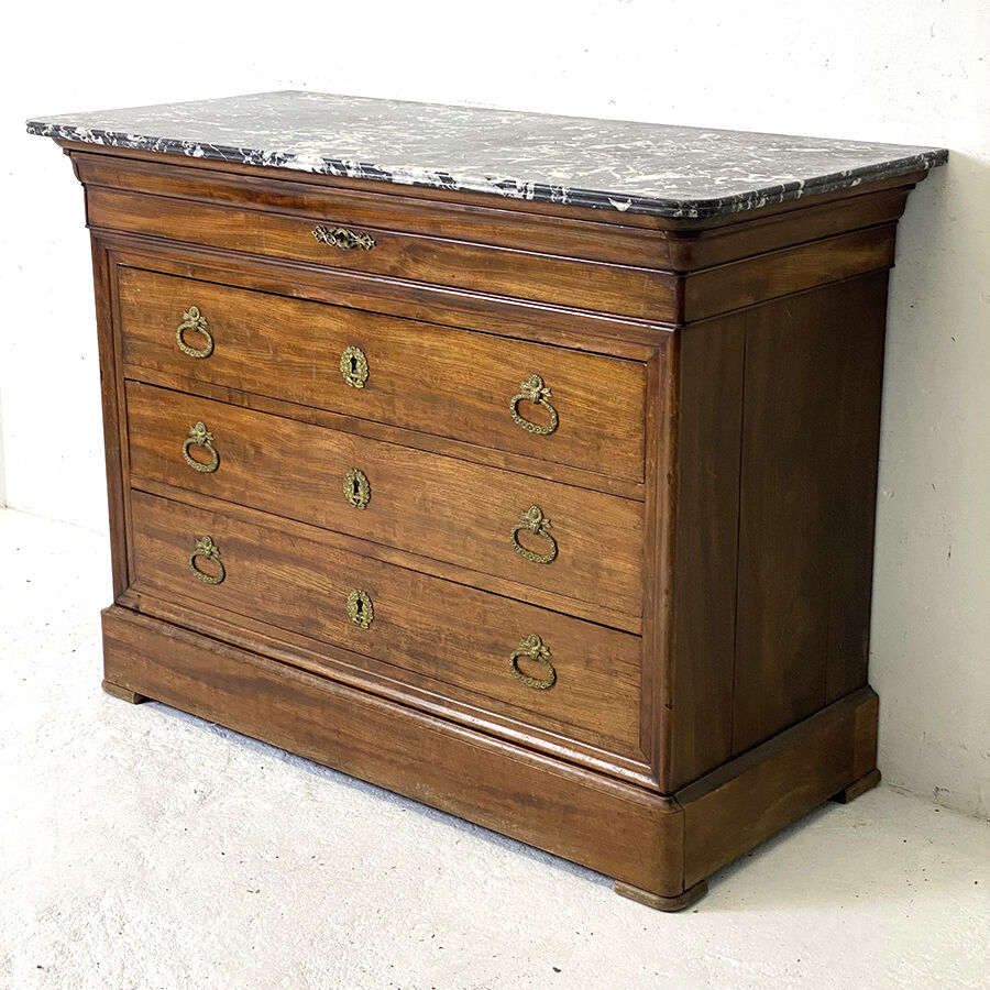 Commode louis philippe acajou et placage d'acajou