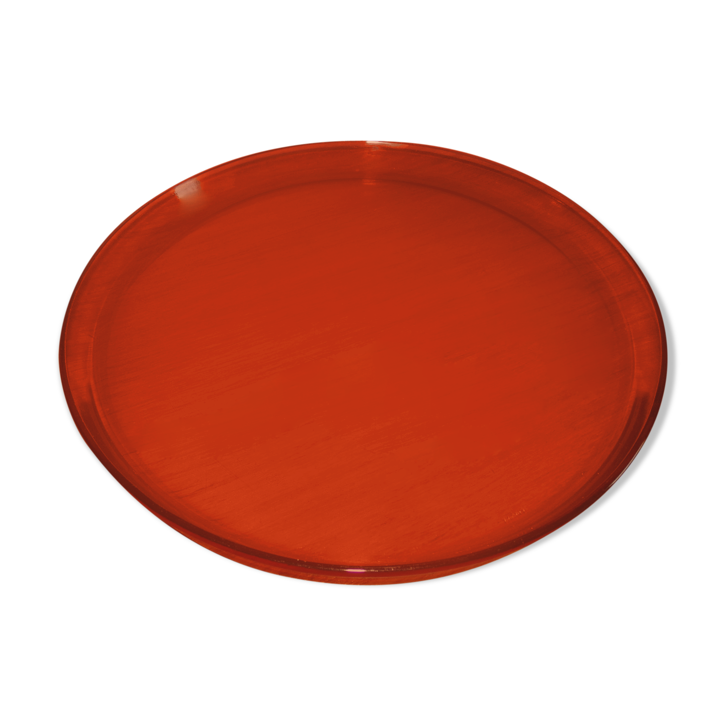 Smoked glass round tray