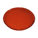 Smoked glass round tray