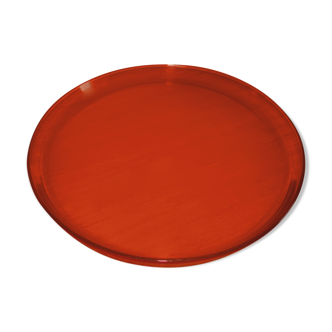 Smoked glass round tray