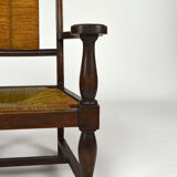 Art deco modernist armchair in dark beech