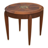 Mahogany gueridon with marquetry attributed to Maurice Dufrêne, 1930s.