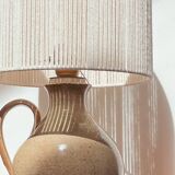 Stoneware and cotton thread lamp