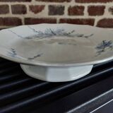 Plat sur pied compotier faïence VF