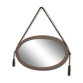 Oval beveled mirror