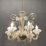 Venetian Murano Art Glass Chandelier from Venini