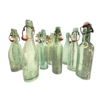 Lot 12 Bouteilles 50cl verre fabrique bières 1930'