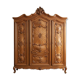 Armoire 3 portes ancienne de style baroque en noyer, XXe siècle