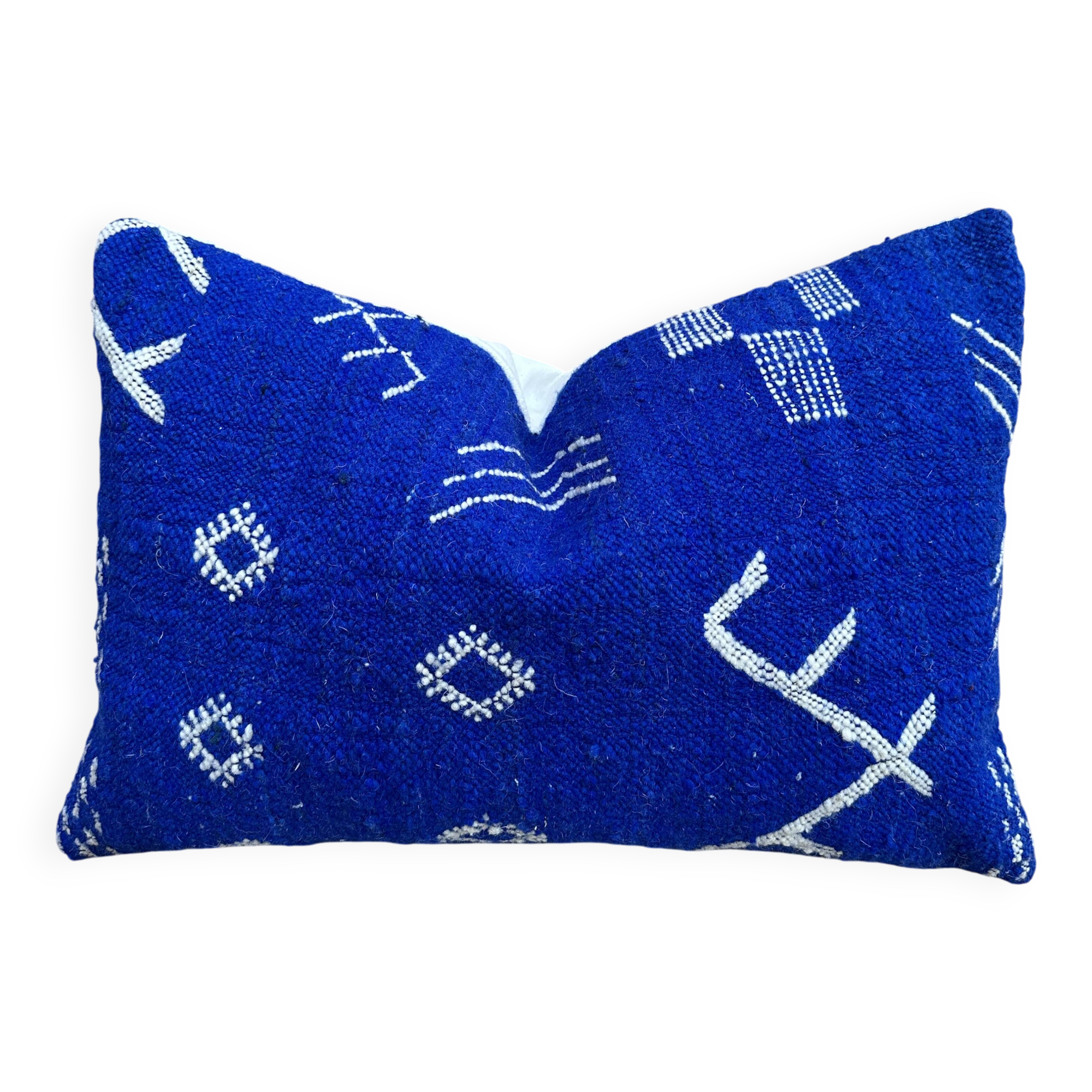 Handmade cushion cover in Berber wool: Moroccan Kilim cushion