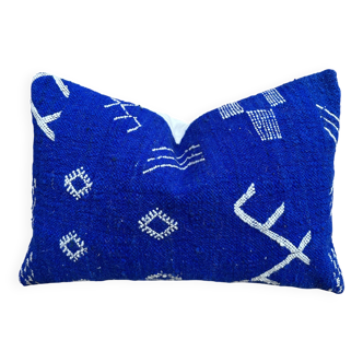 Handmade cushion cover in Berber wool: Moroccan Kilim cushion