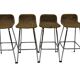 Set of 4 vintage bar stools Dirk van Sliedregt Rohe Noordwolde 1960's