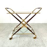 Vintage italian serving trolley style Cesare Lacca, 1950s
