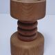 Three Scandinavian wooden candle holders, vintage design