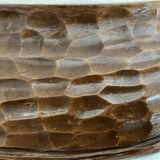Carved wooden fruit basket or basket, 19th century, grape clusters and vine leaves