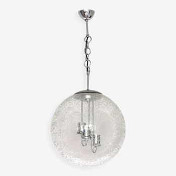 Suspension globe en verre par doria, années 1970