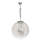 Hanging lamp glass globe by doria, 1970s