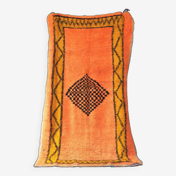 Vintage Boucherouite Moroccan rug. Handmade. 200x115cm