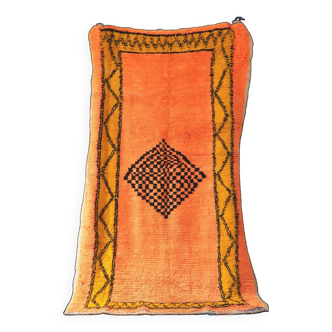 Vintage Boucherouite Moroccan rug. Handmade. 200x115cm