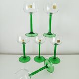 Set of 6 Luminarc white wine glasses