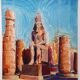 Tableau huile Ramsés II  Signé Albert