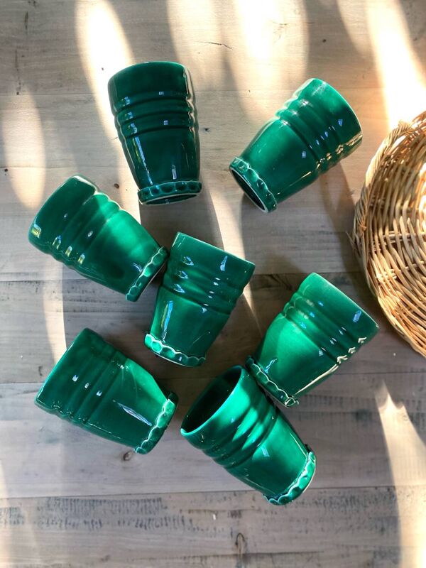 Service à orangeade Grandjean-Jourdan Vallauris 1950