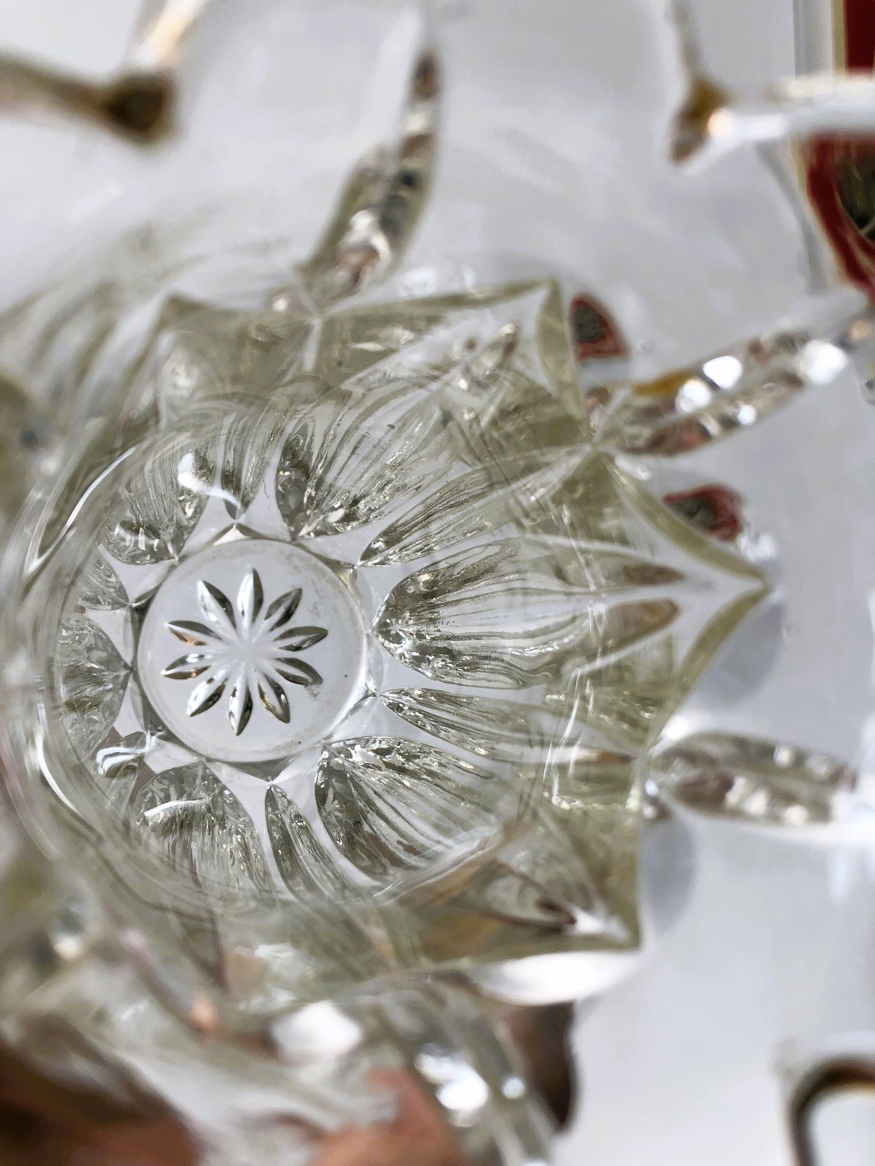 Antique vase in chiseled glass