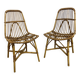 Paire de chaises en rotin & bambou