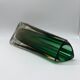 Sculptural Murano green sommerso Glass, triangular shape , 1970's Italian design