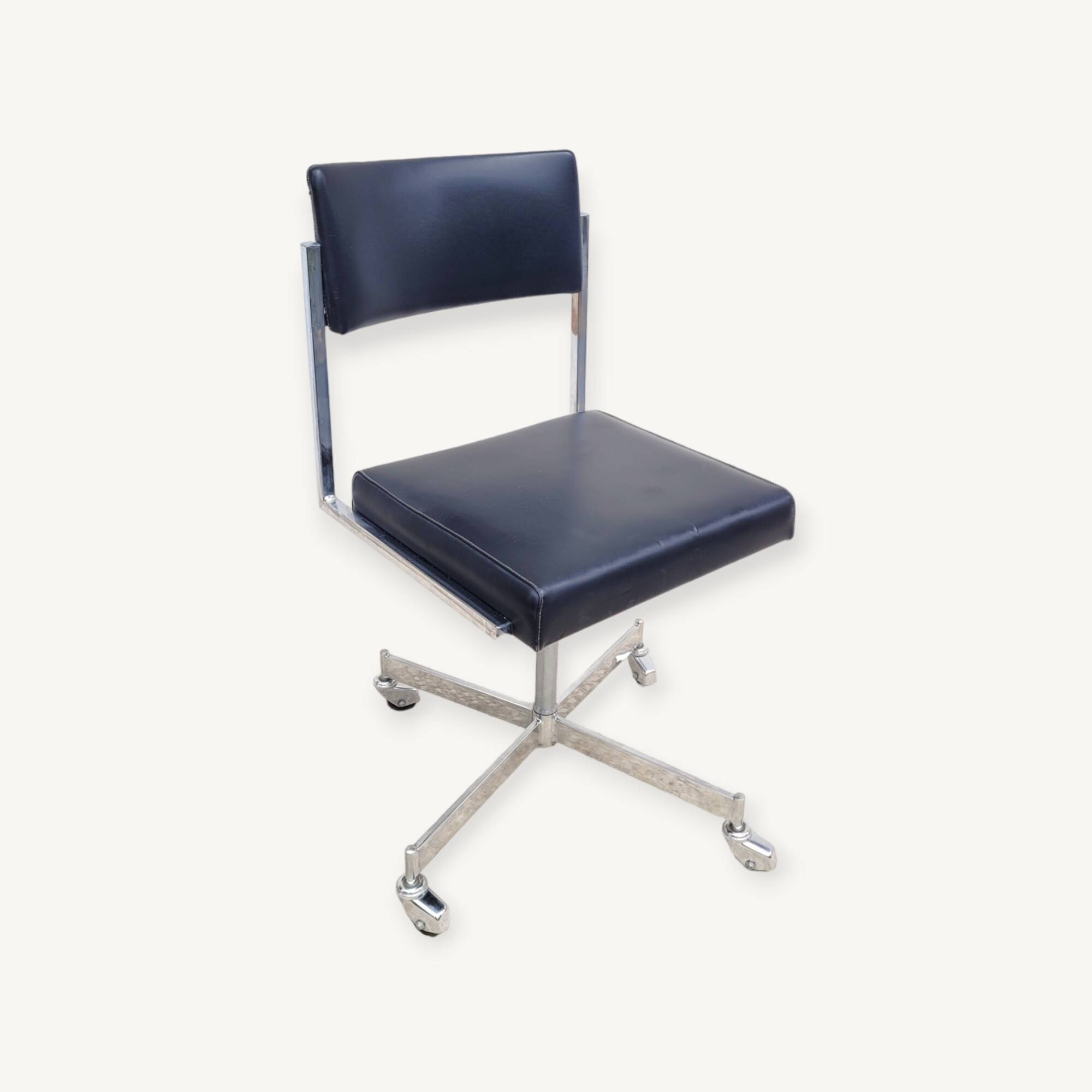 Vintage swivel office chair with casters