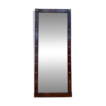Large parquet mirror from the Empire period – Gilded bronze – 19th century