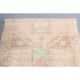 Vintage Turkish Hand-Knotted Wool Cotton Beige Runner Rug 111x305