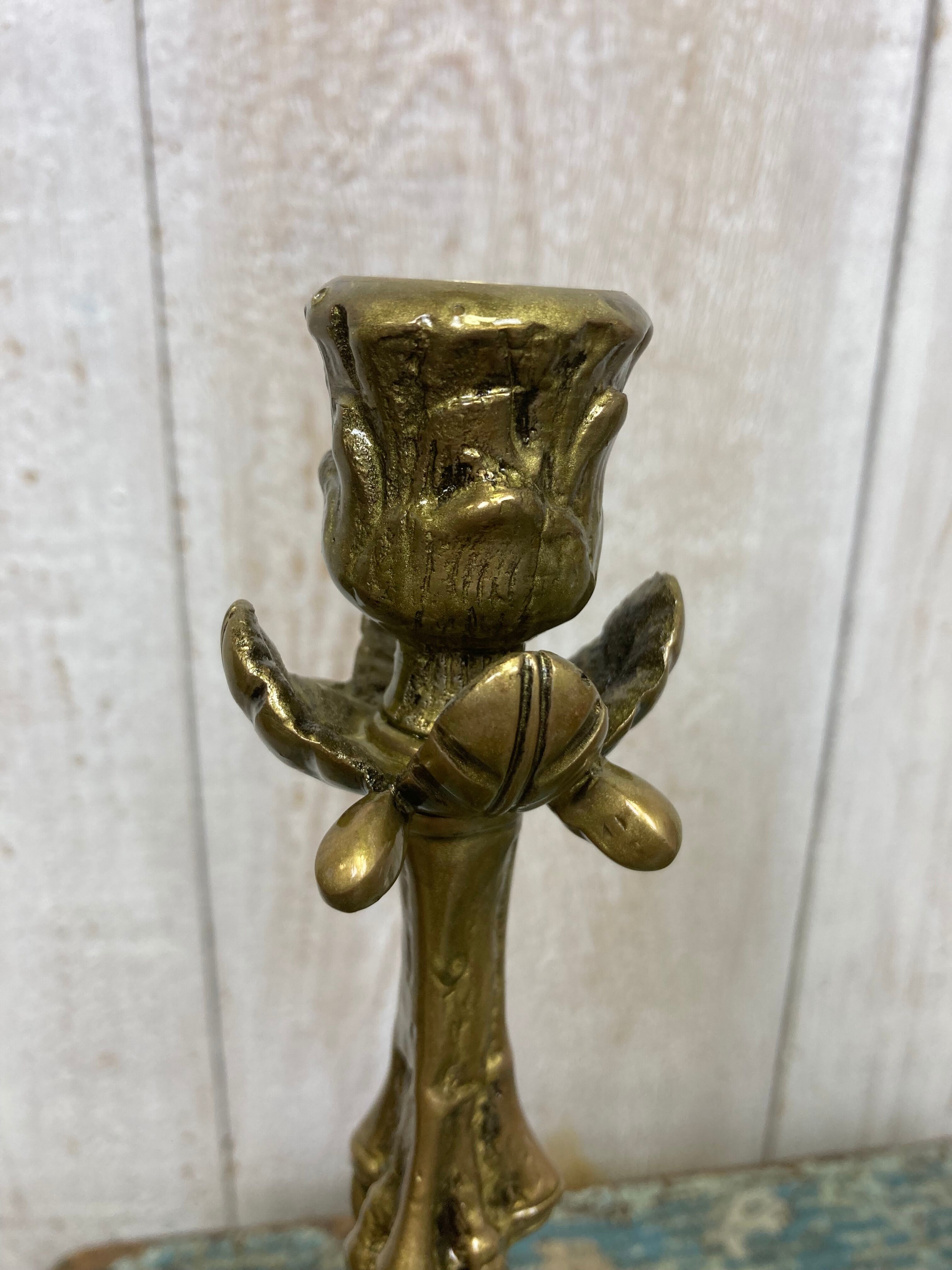 Pair of antique candle holders