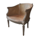 Bergere Louis XVI in wood and double canning