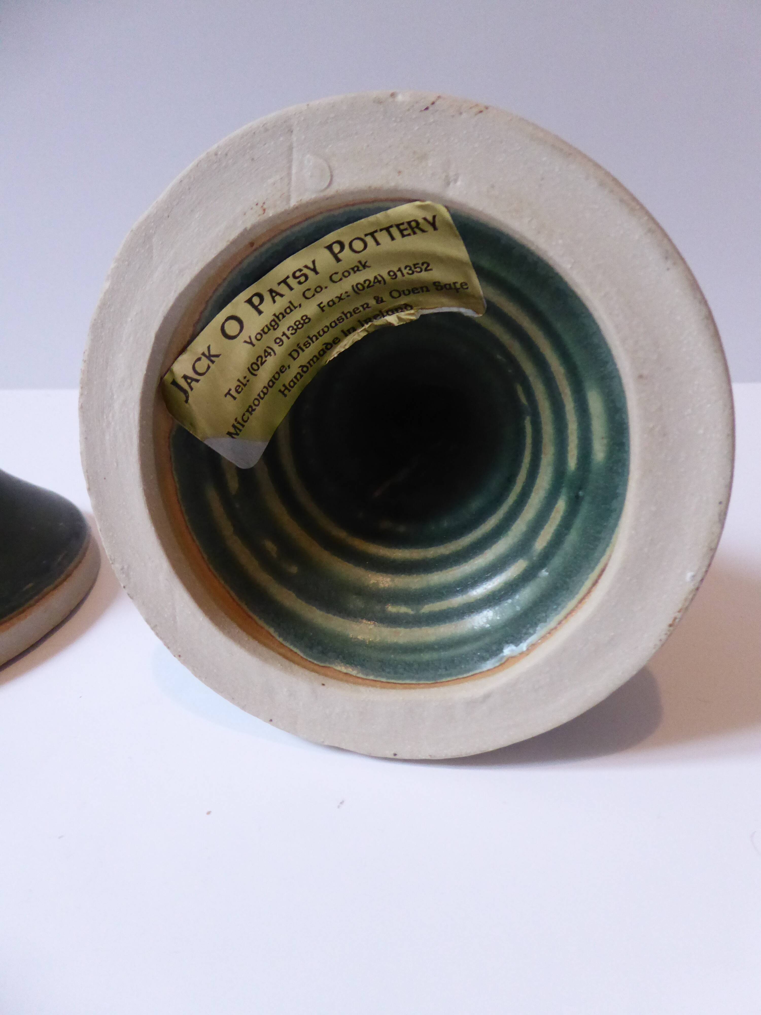 Pair of ceramic candlesticks