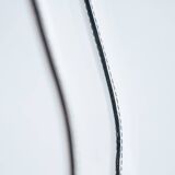 Italian Ycami white leather sculptural highback chairs, 1980s